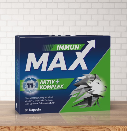 Immunmax Verpackung auf Holzuntergrund